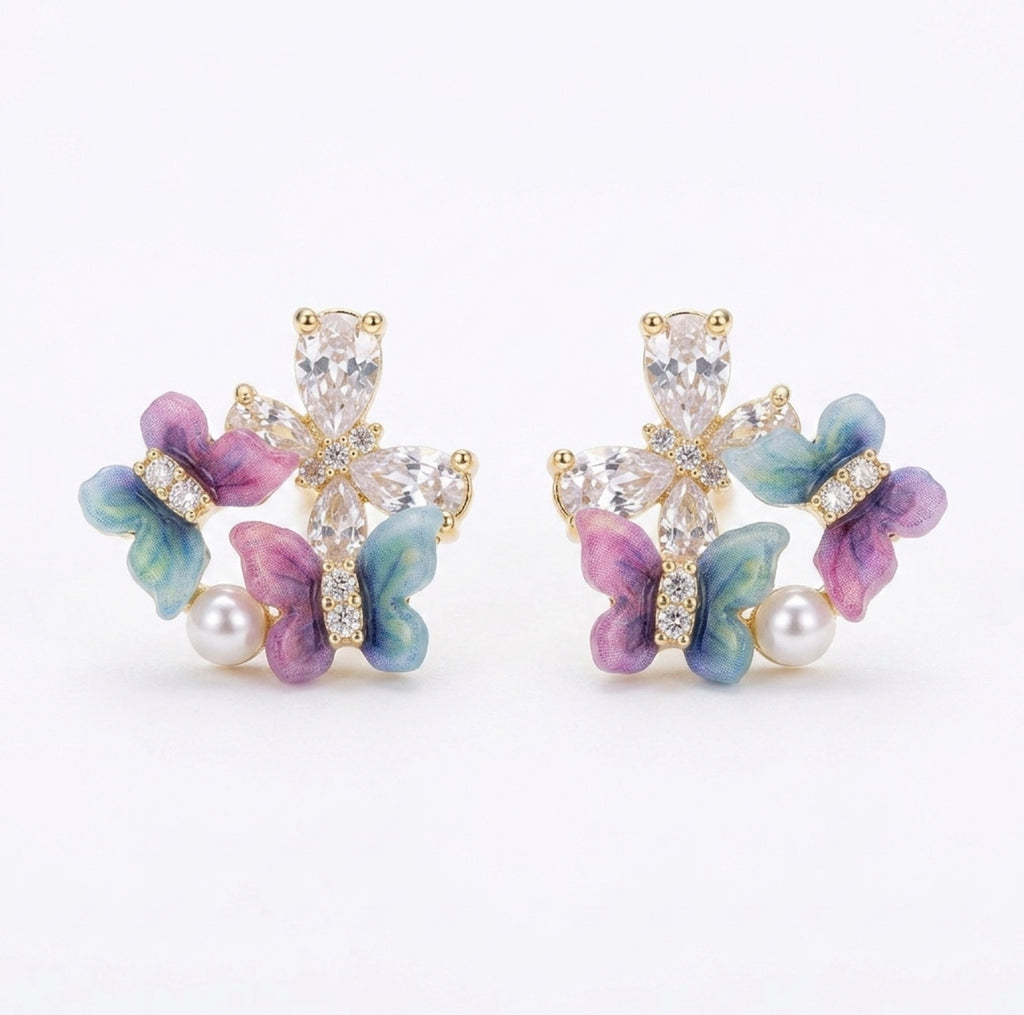 Aretes Aleteo Acuarela