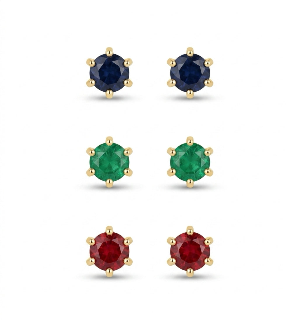 Set de Aretes Punto de Color