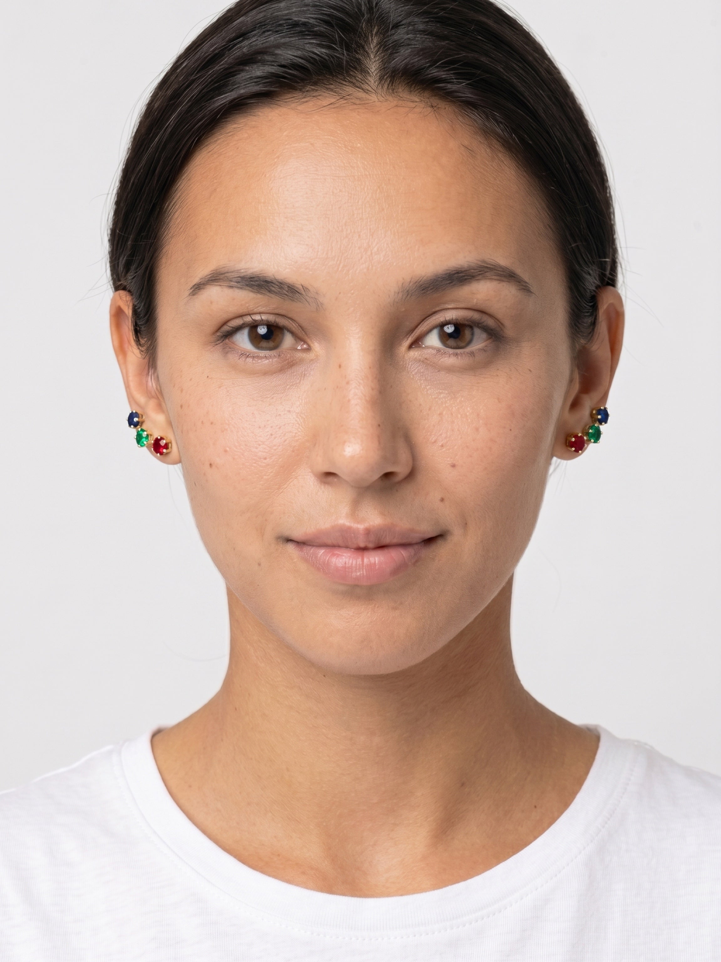 Set de Aretes Punto de Color